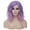 Purple Pink, variant on RightOn Red Wig for Women Short Curly Wavy Bob Wig Red Hair Wigs Synthetic Wigs With Wig Cap
