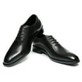 thumbnail image 6 of Santimon Black Dress Shoes for Men Modern Lace up Oxford Shoes Business Formal Shoes for Wedding Formal Occasions US 11.5, 6 of 8