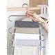 thumbnail image 2 of Black 4 pcs Trouser Hangers Stainless Steel Pants Hanger Space Saving S-Type Clothes Pants Hanger Non-Slip Closet Organizer for Jeans Trousers Towels, 2 of 4