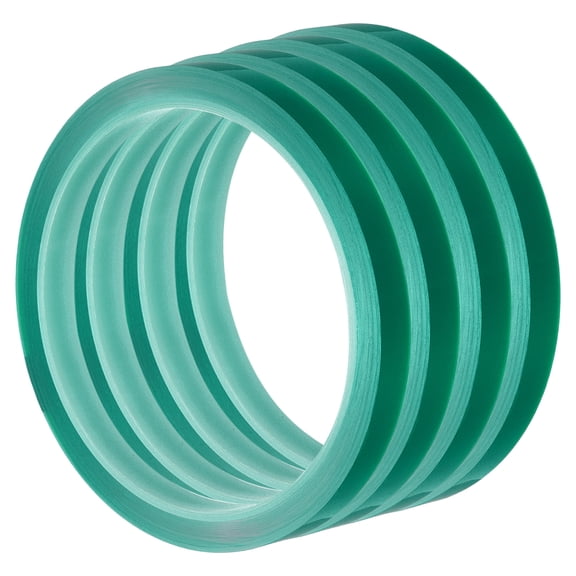 4 Rolls Green 0.4 Inch x 36 Yards PET Film Electrical Tape 10mm x 33m