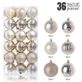 thumbnail image 3 of Bolas de Navidad irrompibles e irrompibles, bolas de plástico de 6/4/3 cm, adornos navideños a granel, juego para decoraciones festivas de árboles, 3 of 5