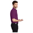 thumbnail image 3 of Port Authority Men's Silk Touch Classic Comfortable Polo Shirt Deep Berry 4X-Large, 3 of 3