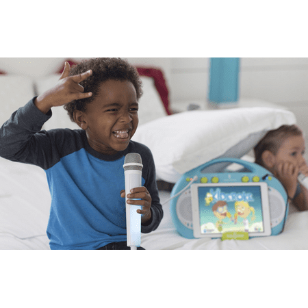 The Singing Machine Tabeoke Portable Bluetooth Karaoke System Compatible with a Variety of Apps, White