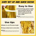 thumbnail image 3 of NOGIS 4 Pack 9.8 Feet Foil Fringe Garland Metallic Tinsel Streamers Banner Wall Hanging Curtain Backdrop Banner for Parade Floats, Thanksgiving, Christmas, Birthday,Halloween Party Decor (Gold), 3 of 7
