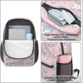 thumbnail image 4 of Unicorn and Cloud Pink Pattern 17" Waterproof Oxford School Backpacks for Teens, S-Shape Padded Straps, for School, Travel, Hiking, Camping, 4 of 5