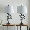 thumbnail image 5 of Maxax Traditional Table Lamps Set of 2, Black Metal Nightstand Lamps with White Fabric Shade, for Living Room, Bedroom, Office, 5 of 9