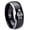 Black 2 Tone Polish Edge, variant on Penguin Concave Black Tungsten Men Ring 10MM