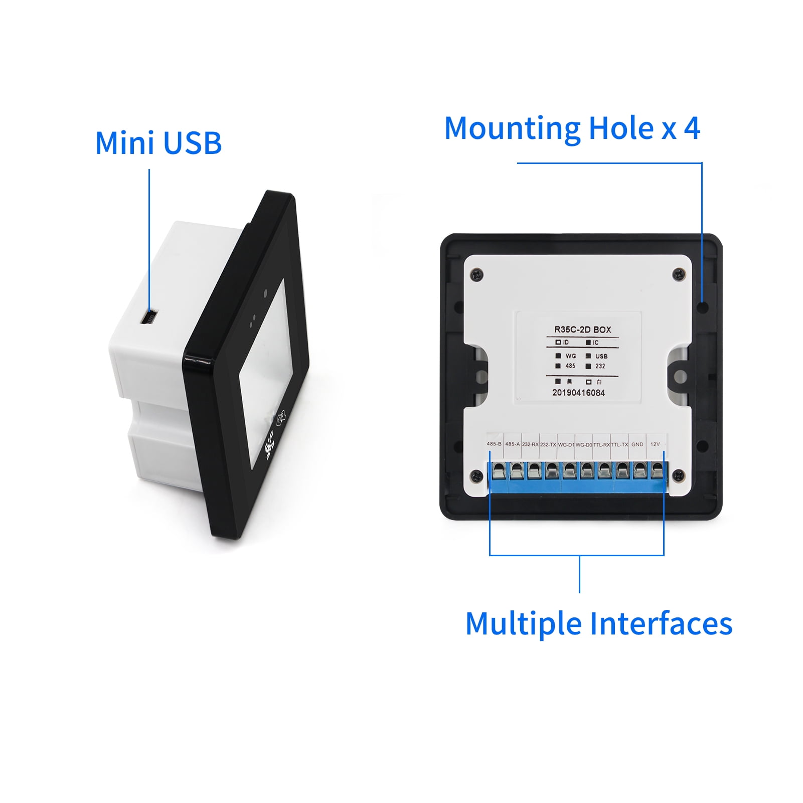 Qr Embedded Barcode Scanner Wired Scanning Module  Card Reader High Speed Barcode USB Connect For 1D 2D QR  For Supermarket Warehouse Retail Store Mobile Payment Access Control