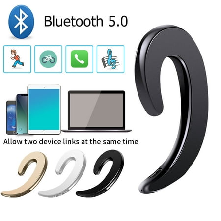 Bluetooth 5.0 Headphones Earphones Wireless Earbuds Around Ear Hook with Mic Waterproof Noise Cancelling Headset Workout Business Sport Exercise Gym Cycling for iPhone 11/11 Pro Android Cell