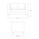 thumbnail image 2 of Sofá Berlín 2 Plazas Sillón Tela De Lino Moderno Minimalista (Gris oscuro) ilios innova berlin 2 plazas gris oscuro, 2 of 8