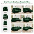 thumbnail image 5 of GAKMCIL 140" Loveseat Sofa, 4 Seater with Upholstered Large Size Deep Seat,Cloud Sectional Couches Chenille Fabric for Living Home, 5 of 13