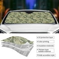 thumbnail image 3 of Yiaed Tropical Plants Green Print Car Windshield Sunshade Front Auto Car Front Window Sun Shade Foldable Sun Visor Shield Cover Auto Accessories for Sedan SUV Truck-Small, 3 of 5