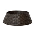 thumbnail image 1 of Langgg Naturally Designed Christmas Tree Base Crafted Water Hyacinth Woven Patterns Easy dark brown medium size, 1 of 6