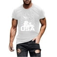 thumbnail image 2 of Tnhcen ​Summer Fashionable Patriotic T-Shirts for Men USA Flag Graphic Design 4th of July Novelty Crewneck Tees​ S-3XL, 2 of 5