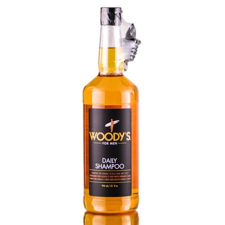 Woody's Quality Grooming Daily Shampoo - For Men - 32 oz / liter - Pack of 1 with Sleek Comb