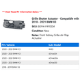 thumbnail image 2 of Grille Shutter Actuator - Compatible with 2018 - 2021 BMW X3 2019 2020, 2 of 2