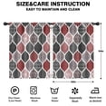 thumbnail image 2 of Blackout Kids Curtains,Red and Black Ethnic Geometric Pattern Childrens Insulated Curtains Set Of 2,Bedroom Essentials,Toddler Room Decor 42x54in(106x137cm), 2 of 5