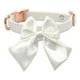 thumbnail image 1 of Collar ajustable con pajarita marinera de colores lisos para perros pequeños, medianos y grandes con hebilla de metal dorado, 1 of 5
