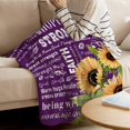 thumbnail image 5 of Super Soft Cozy Flannel Fleece Blanket Sunflower Positive Words Lightweight Comfy Throw Blanket for Bed/Couch/Sofa/Camping- Warm Hugs Positive Energy Healing Thoughts 49 x 59 Inche, 5 of 6