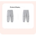 thumbnail image 3 of Bellafa Little Boys Cargo Pants Elastic Waist Casual Cotton Long Jogging Trousers Toddler Kids Jogger Bottoms with Side Pocket 2-7 Years, 3 of 8
