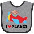 thumbnail image 3 of Inktastic Airplane I Love Planes Boys Baby Bib, 3 of 4