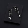 thumbnail image 7 of Female Personality Handsome Bungee No Pierced Cross Chain Earrings Ear Clip EARRINGS, 7 of 7