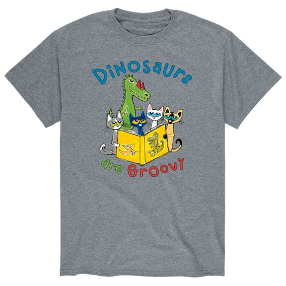 Pete The Cat - Dinosaurs Are Groovy - Men's Short Sleeve Graphic T-Shirt