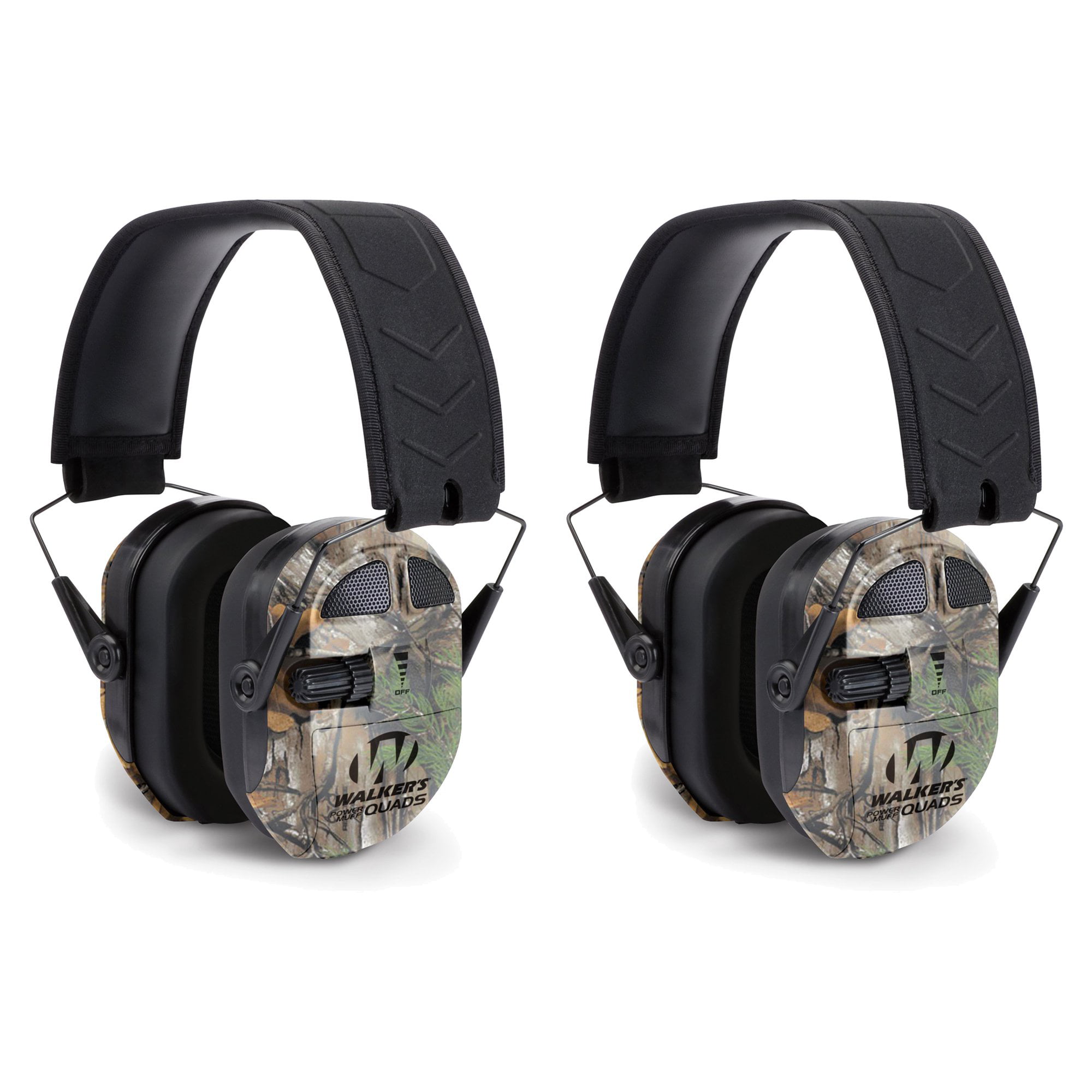 Realtree Camo Walker's Ultimate Hunting Shooting AFT Electric Power Muff Quads 