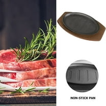 MEIBUTYUP Cast Iron Baking Plate Conduction Portable Lightweight Kitchen Grill Pan 1 Set