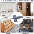 thumbnail image 3 of 10 pcs Damping Door Closer for Cabinets, Soft Buffers for Kitchen Doors, Gray, 3 of 3