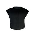 thumbnail image 4 of Liacowi Women Solid Color Sweater Vests Crew Neck Cap Sleeve Loose Fit Pullovers Casual Knitted Tank Tops Streetwear, 4 of 5