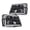 Clear Lens Black Housing Clear Reflector, variant on CROSSDESIGN Headlights Fit for Chevy Colorado/GMC Canyon 2004-2012/Isuzu i-280/i-350 2006/Isuzu i-290/i-370 2007-2008 Headlamps