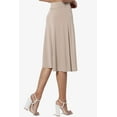 thumbnail image 4 of Women's Simple Foldover Stretch A-Line Flared Knee Length Skirt Comfy Stylish, 4 of 7