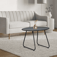 thumbnail image 3 of Magshion Patio Outdoor & Indoor Steel Patio Side Table, Weather Resistant Outdoor Round End Table for Patio, Yard, Balcony, Garden, Living Room, Bedroom, Black, 3 of 9