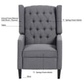 thumbnail image 4 of Ucloveria Tufted Fabric Recliner, Vintage Reclining Reading Armchair, 4 of 9