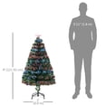 thumbnail image 3 of Prelit Artificial Optical Christmas Tree Spruce Tree Holiday Decor w/ Metal, 3 of 10