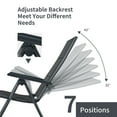 thumbnail image 5 of Patiojoy Set of 2 Patio Chairs Adjustable Sling Back Chairs Folding Outdoor Chairs for Camping Garden, 5 of 10