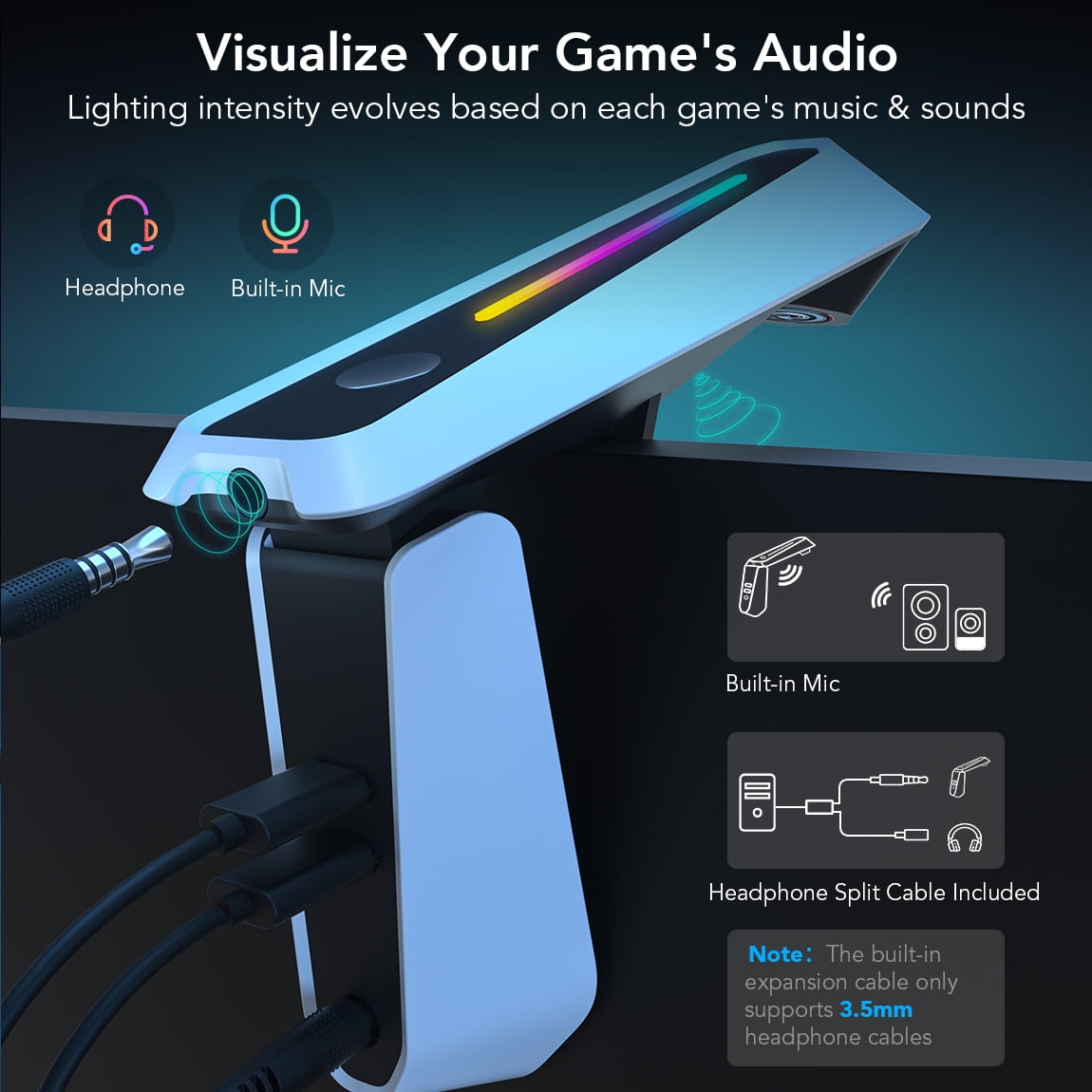 Govee DreamView Indoor LED Gaming Lights with Light Bar and Camera, Corded Electric, Color Changing
