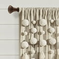thumbnail image 3 of Lush Decor Panneau de Rideau de Fenêtre en Lin à Pompons Boho (Panneau Unique), 84” L x 52” L, Blush, 3 of 5