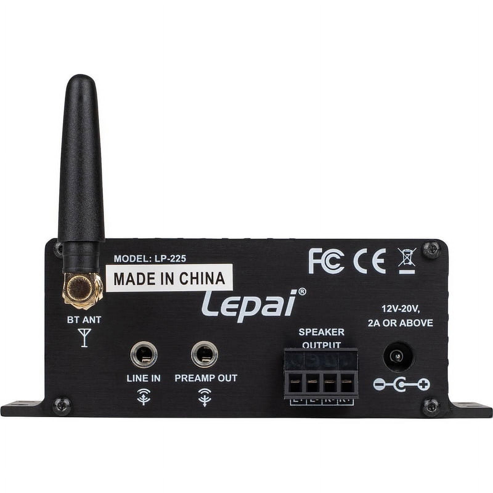 Lepai LP-225 12-20 VDC 2 x 25W Mini Bluetooth Amplifier with 3.5mm Line  Input and Preamp Line Output