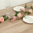 thumbnail image 6 of Balsa Circle 6 feet Blush Artificial Rose Peony Flower Garland Silk Hanging Vine Wedding Reception Party Centerpieces Event Decorations Supplies, 6 of 8