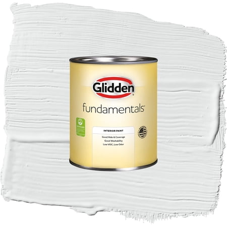 Glidden Fundamentals Radisson / White Semi-Gloss Interior Paint, 1 Quart