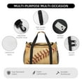 thumbnail image 5 of Lafuoo Vintage Baseball Pattern Hand-held Crossbody Travel Bag, Adjustable Personal Belongings Bag Suitable for Travel Sports Backpack, Unisex-One Size, 5 of 5
