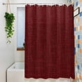 thumbnail image 3 of Shower Curtains for Bathroom-36"x72",Classic Solid Dark Red Waterproof Bath Curtain Grommet Shower Curtain Set with Hooks, 3 of 9