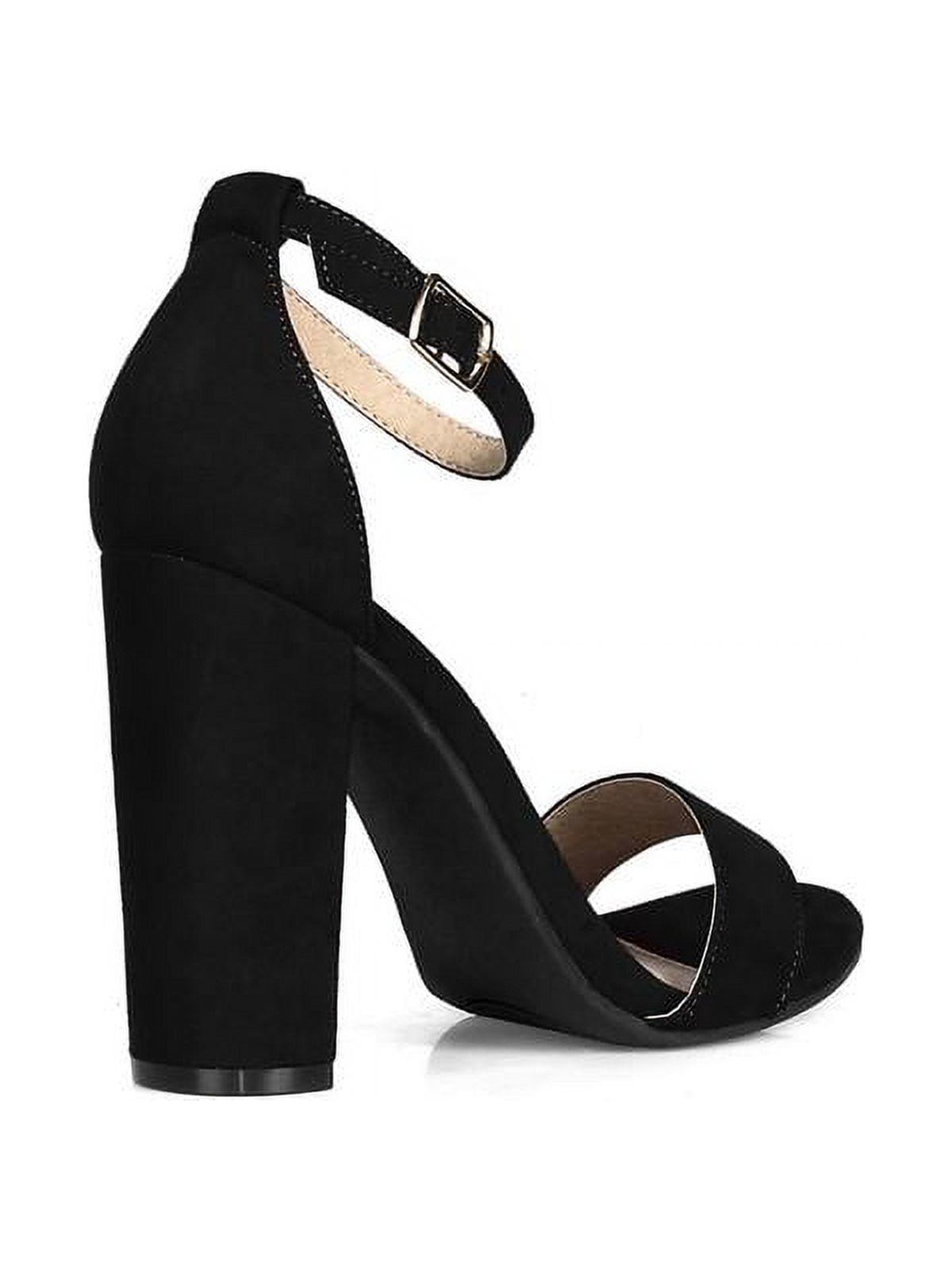 Mark and Maddux Two Piece Women's High Heel Sandals in Black