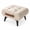 White, variant on Small Footstool Ottoman - Stylish and Functional Modern Faux Leather Footrest for Extra Seating in Living Room, Entryway, or Office