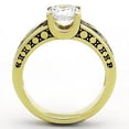 thumbnail image 3 of Womens Gold Ring Stainless Steel Anillo Color Oro Para Mujer Ninas Acero Inoxidable with AAA Grade CZ in Clear Bernice, 3 of 4