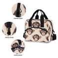 thumbnail image 5 of Lunch Bag Portable Crossbody Meal Bag Cooler Bag Insulated Lunch Bag Food Bag Handheld & Crossbody Design Gray Monkey, 5 of 6