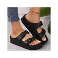 thumbnail image 6 of Women's Waterproof Adjustable Double Buckle Slingback Slide Sandals Comfortable Flat Design for Beach or Fashion Wear., 6 of 10