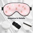 thumbnail image 4 of Naloa Rabbit And Peach Print Sleep Mask for Sleeper, Light Blocking Sleeping Eye Mask for Women Men, Eye Shade with Adjustable Strap for Travel, Nap,Meditation, 4 of 7